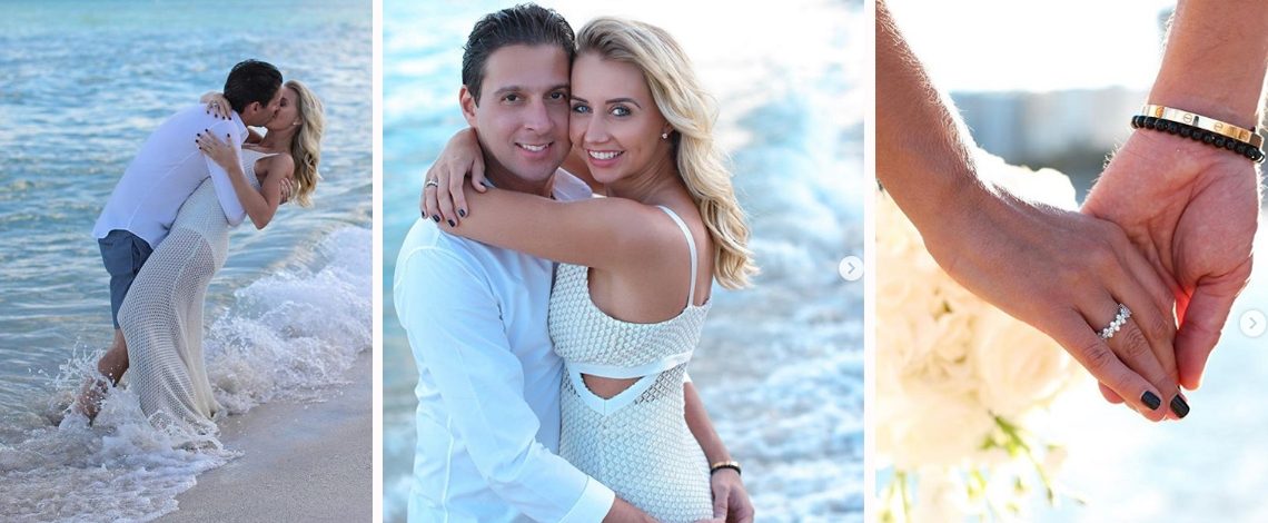 Eduarda Siebert e Renan Santiago ficam noivos e compartilham cliques em Miami Beach