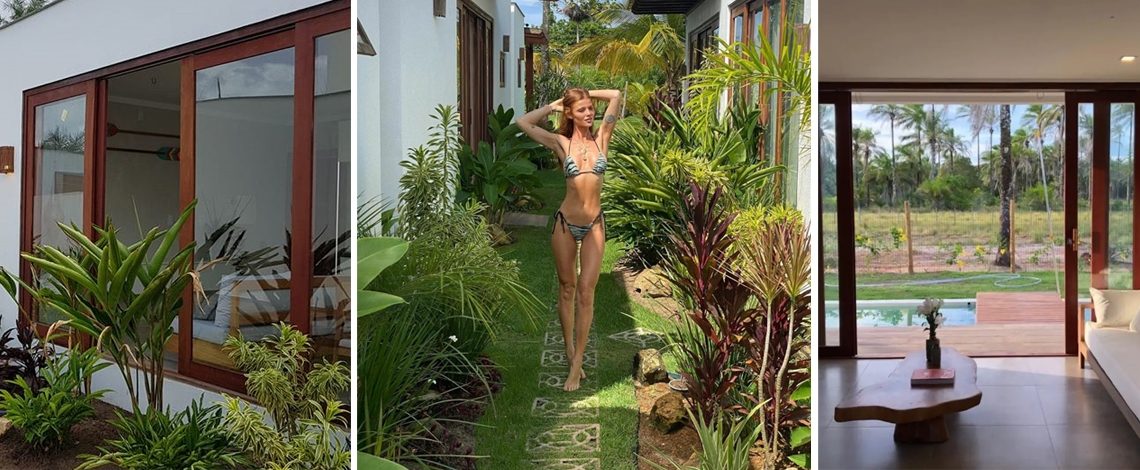 Modelo internacional Cintia Dicker aluga sua casa de praia no litoral da Bahia
