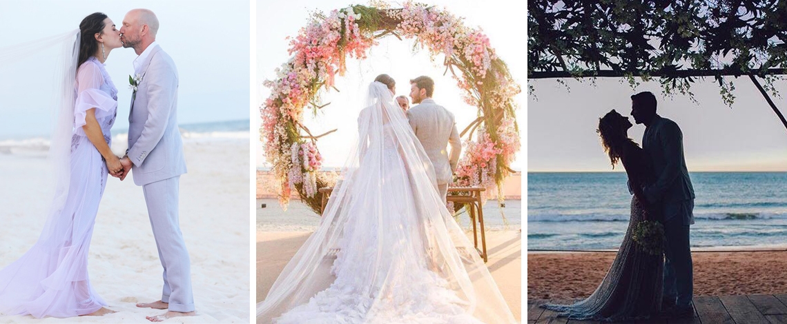 Casamentos chics e despojados na praia são a cara do verão de 2019