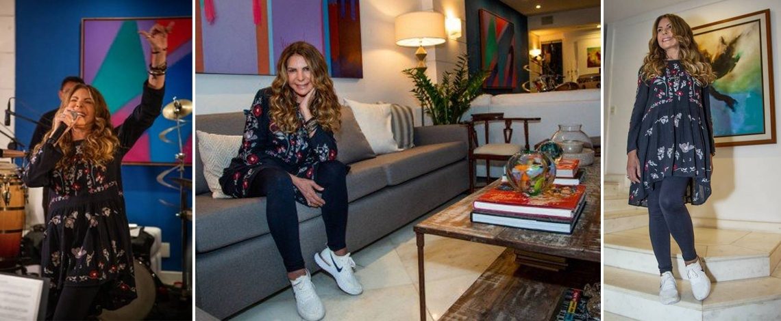 Elba Ramalho abre a casa repleta de arte e estátuas sacras em meio ao verde no Rio