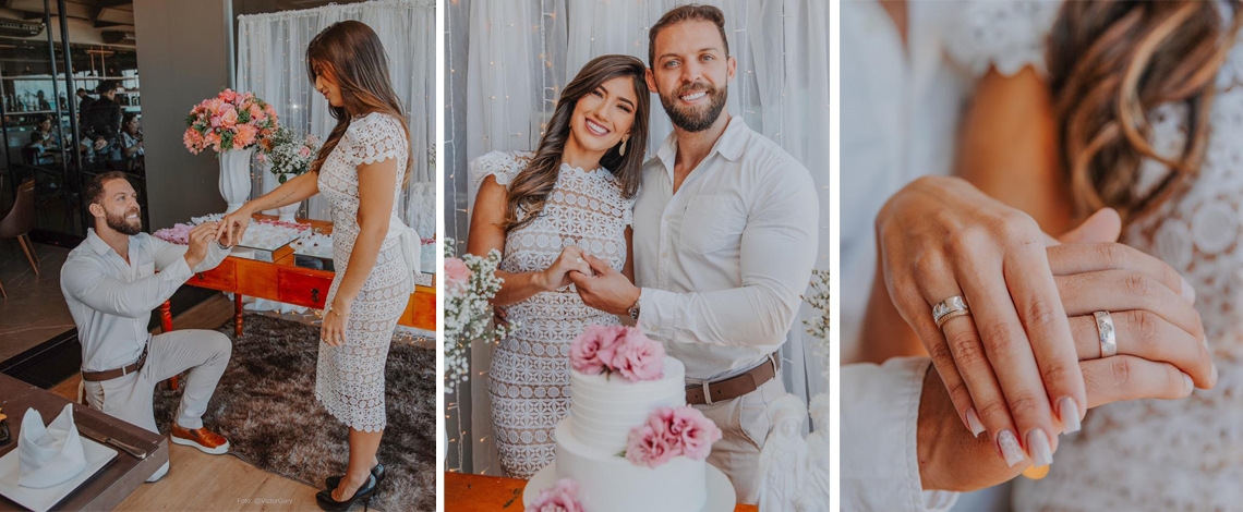 Luan Rocha e Chey Barbosa: noivado no Gulliver Mar