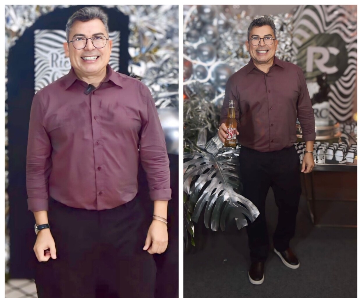 RC veste Richards em sua festa de aniversário