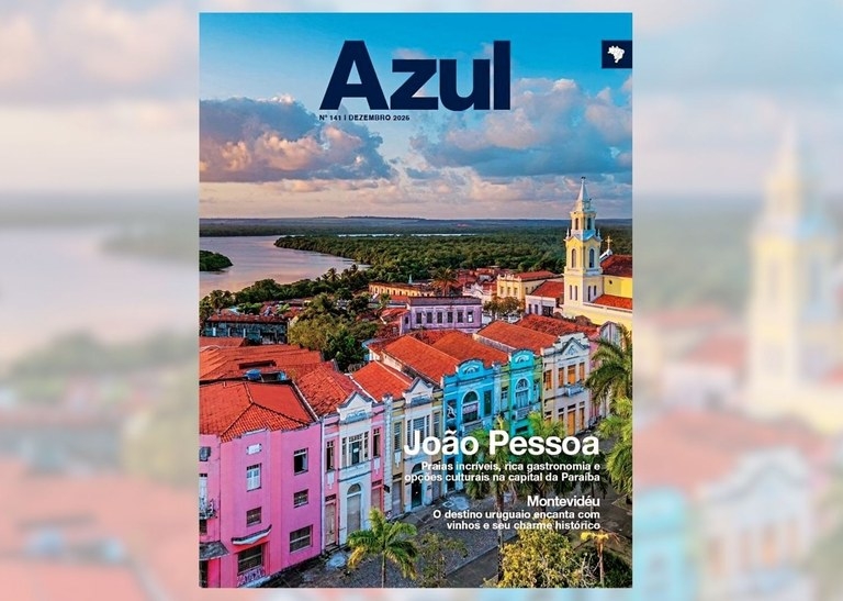 Destino Paraíba estampa capa da Revista Azul