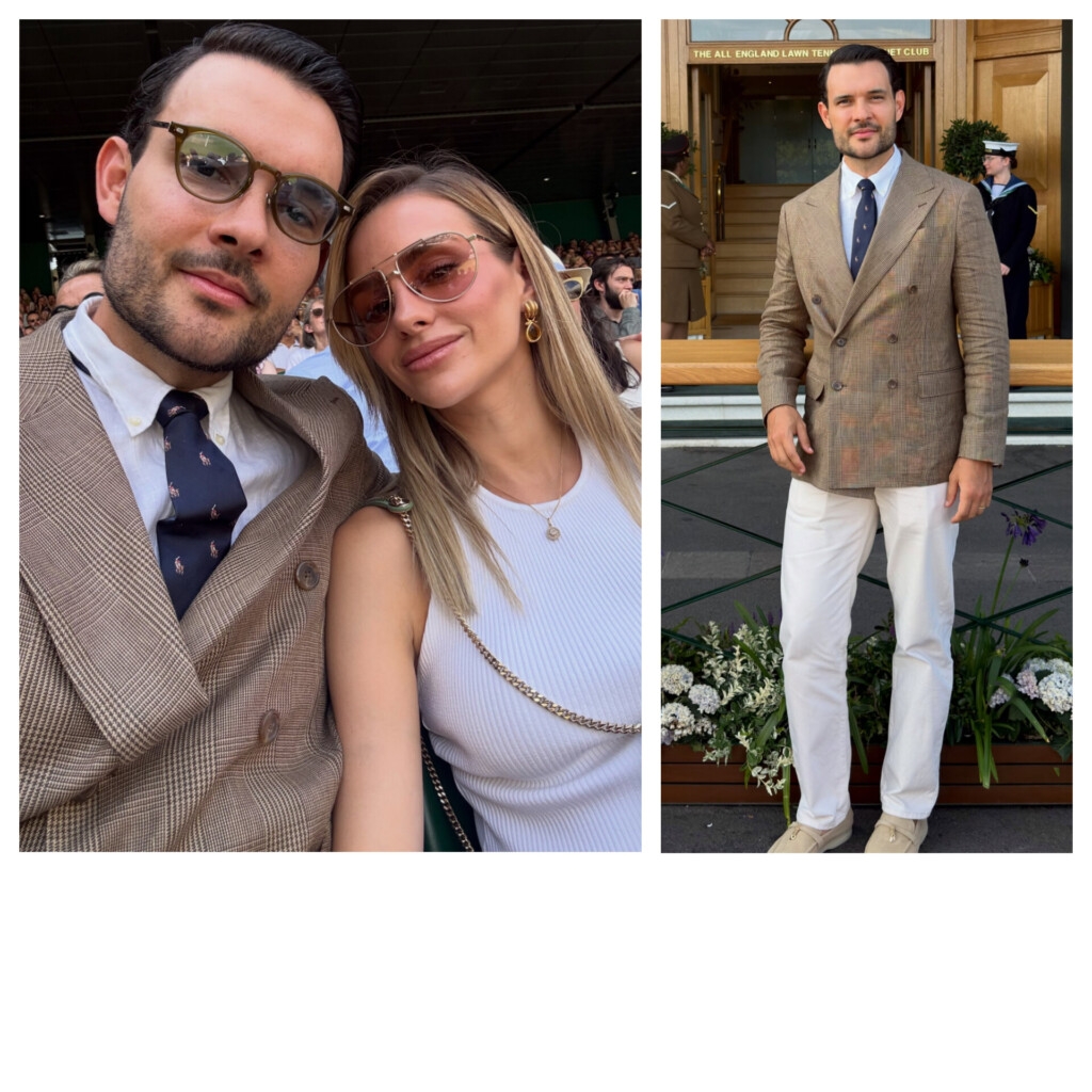 Bruno Cosme e Carol Benevides vivem a emoção de Wimbledon